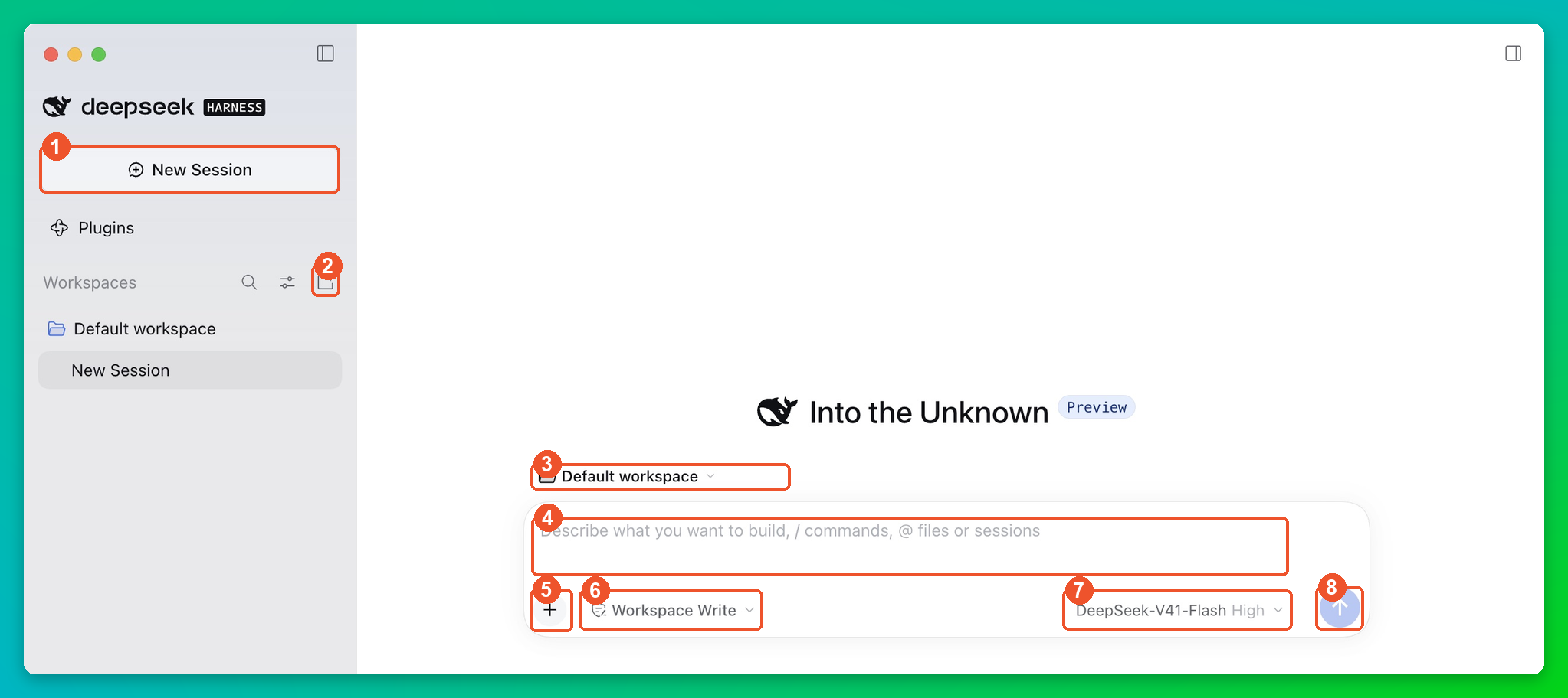 На карте рабочего окна отмечены элементы, которые понадобятся по ходу работы
